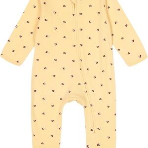 Tommy Hilfiger Yellow Heart-Print Kids One-Piece Romper